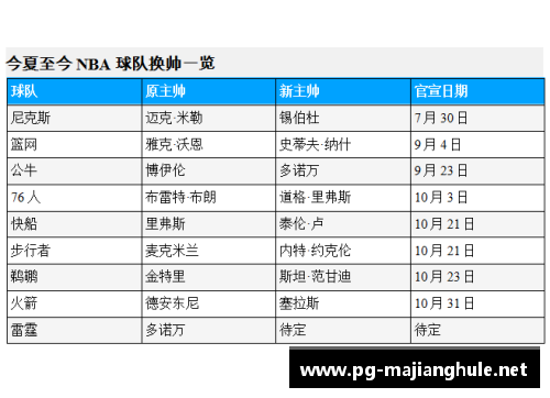 NBA球队化学成分分析与成功因素探讨